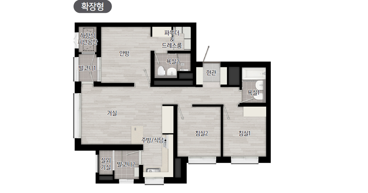 59㎡ B타입 평면도