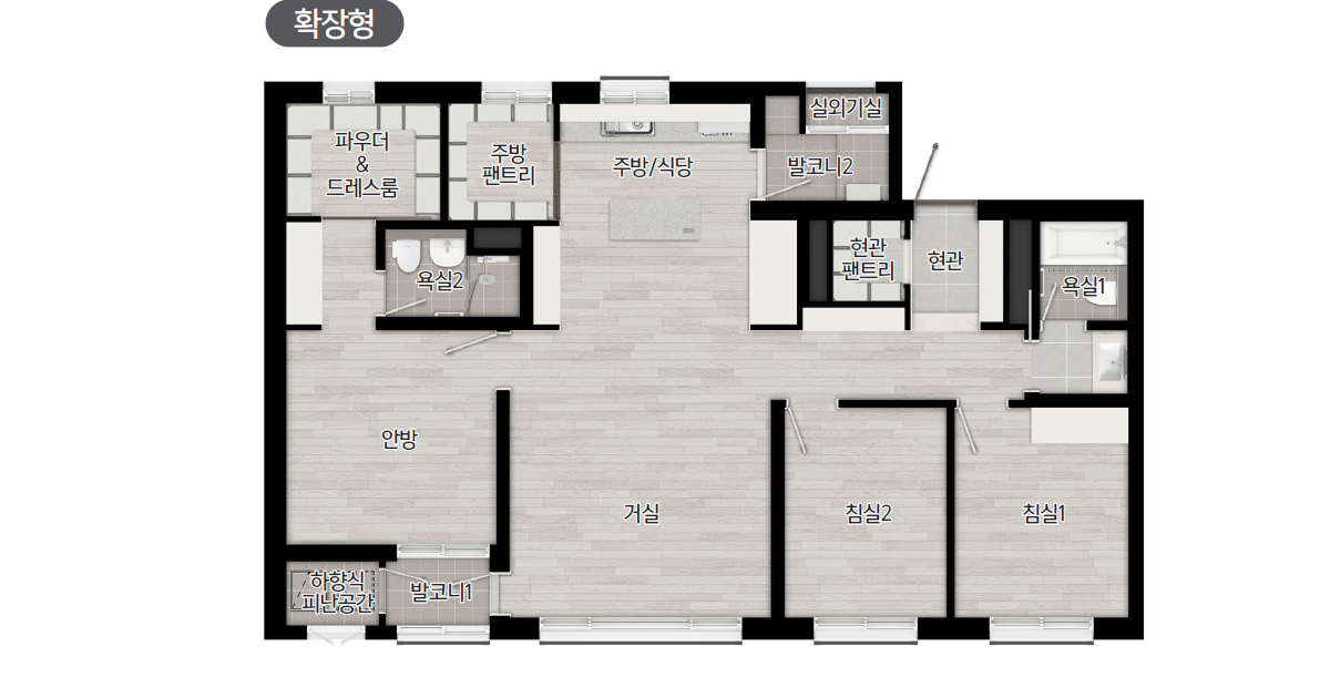 84㎡ B타입 평면도