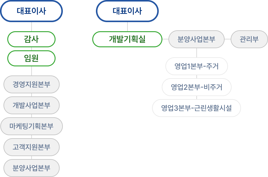 회사 조직도